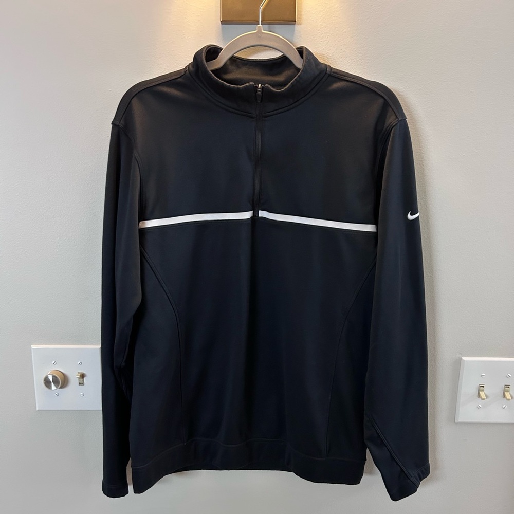 Nike Men's Golf Tour Black Performance Therma Fit Pullover